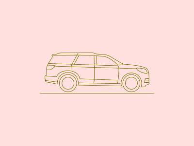 SUV Monoline Icon - Automotive app automobile automotive branding design icon illustration logo minimalism mobility monoline navigator simplicity suv ui ux vector