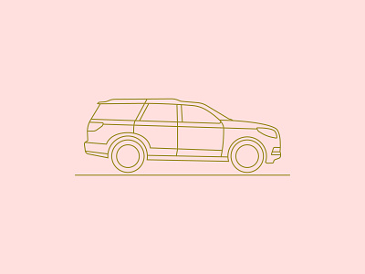 SUV Monoline Icon - Automotive