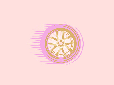 Spinning Tire - Rim Wheel on Motion - Fast - Icon
