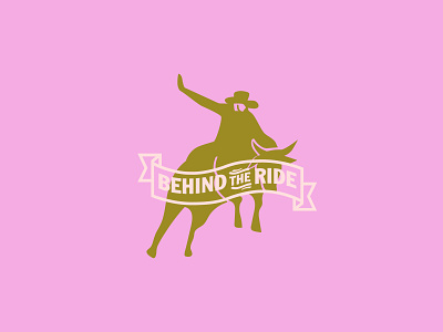 Bull Riding Cowboy - Logo - Illustration - Custom Lettering