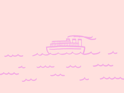 Cargo Ship Boat - Freighter - Illustration