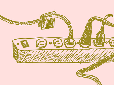 Electrical Powerstrip - Electric Plugs - Outlet - Illustration