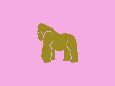Silverback Gorilla - Ape Icon - Illustration animal animals ape branding design gorilla icon illustration logo logomark vector