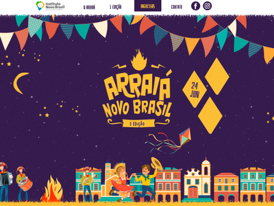 Arraiá Novo Brasil design homepage design logo work in process