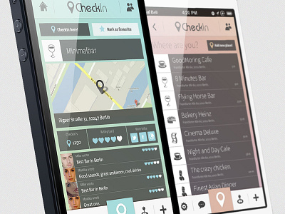 CheckIn // App Concept app creative design interface iphone mobile social ui usability ux