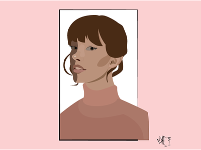 Pink lady adobe art design illustration