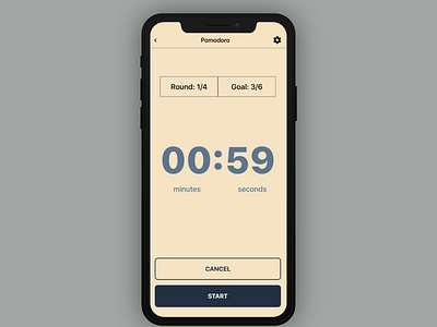 Daily UI 14 - Countdown timer app app design app ui countdown timer dailyui design ios mobile pomodoro timer ui