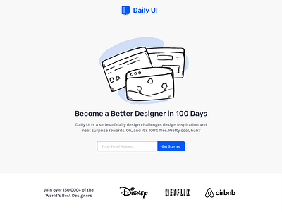 Daily UI Landing Page 100daysofui dailyui design productdesign ui ux web design