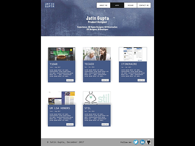 Portfolio homepage redesign