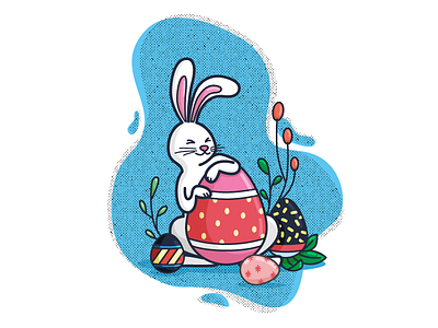 Easter Illustration celebration character design design easter easter bunny illustration poster