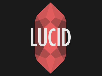 Lucid Crystal crystal gotham icon logo lucid red ruby symbol