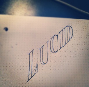 Lucid type custom type logo font pencil sketch rough draft feedback help me