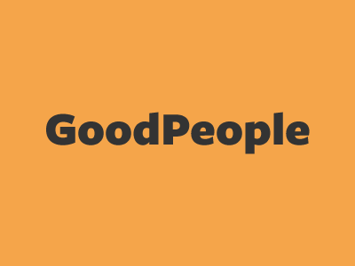 GoodPeople design freight sans goodpeople logo orange type web work
