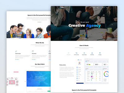 Creative Agency Landing Page agency bootstrap creative design designer icons template ui ux web webdesign website