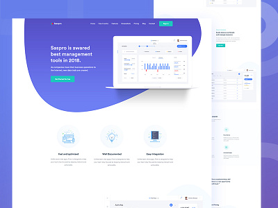 Software Landing Page Design agency analytics app colorful creative dashboad flat gradient illustration landing page product sass product software typography ui ux vector web website