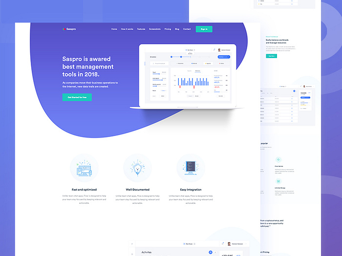 Software Landing Page Design by Shahria Hossain on Dribbble