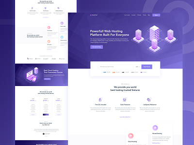 Hosting Landing page Concept by Shahria Hossain on Dribbble