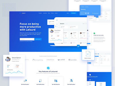 SaaS Software Landing Page app business colorful dashboard data analytics gradient illustration landing landing page minimal product sass software startup trend typography ui ux web app web design