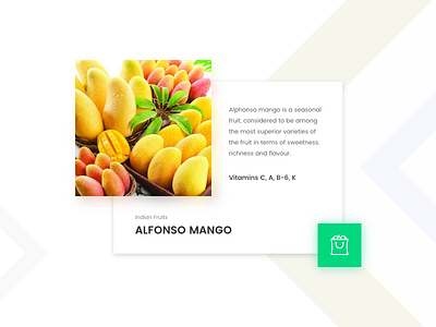Info Card adobe xd daily ui flat fruits icon info card mango minimal shopping ui xd