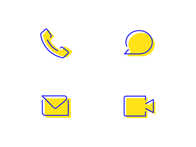 Communication Icons call chat communication email icons illustration mail message phone ui ux video call