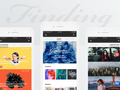 #3 Gamma-Finding Page clean ios minimalism mobile photography simple ui ux white