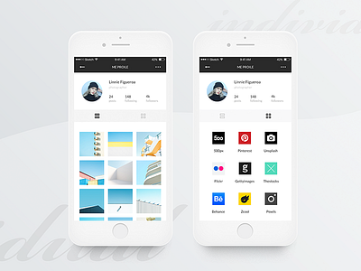 #6 Gamma-Individual Page clean ios minimalism mobile photography simple ui ux white