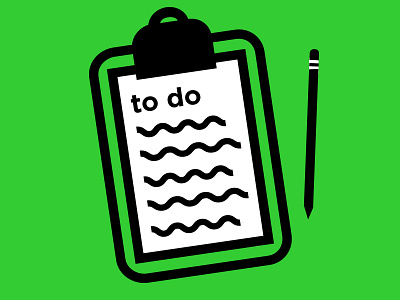 To do list design green icon illustration