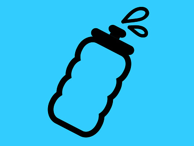 Water bottle blue design icon illustration water bottle