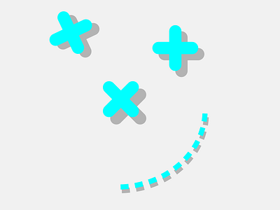 Accidental Smiley abstract cyan design face happy icon illustration