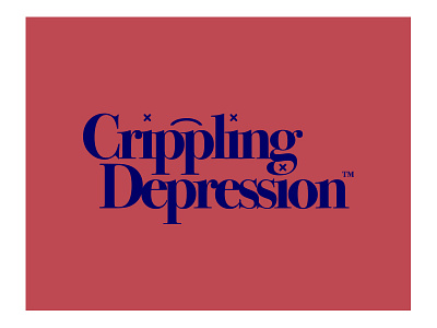 Crippling Depression™ crippling depression frown illustration purple typography vector