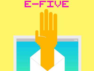 e-five 8 bit animation gif illustration