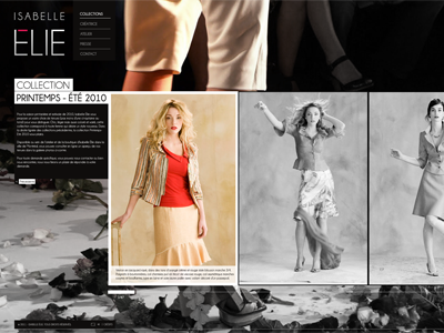 Isabelle Elie - Website designer fashion moinzek montreal webdesign