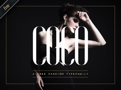 COCO - Free Fashion Typefamily coco fashion font free gratuit mode moinzek typeface typefamily typography