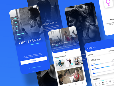 Scaldris UI Kit app exercise fit fitness gym health instructor life mobile sports trainer ui ui kit ux workout