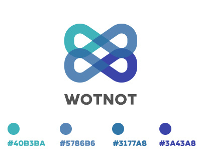 Wotnot Logo bot bots chat chatbot concept double infinity infinity logo