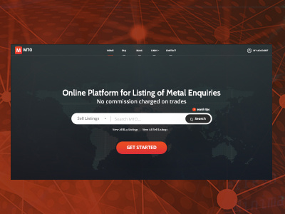 Mto Homepage concept home homepage logo metal minimalist search simple trading ui ux