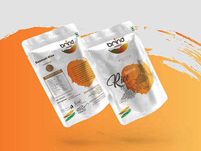 Brind Rice Basmati Packaging branding design food logo packaging rice