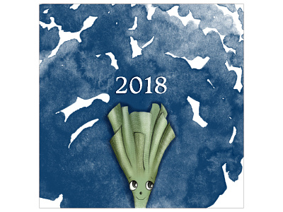 Calendar cover 2018 calendar 2018 calendar design cover design digital drawing illustration vegetable character