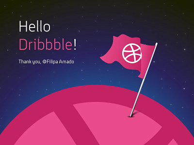 Dribbble Thanks invitation