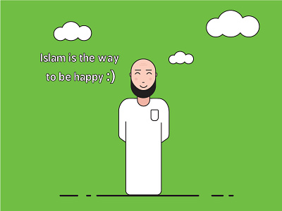 islam <3 character cloud islam lines muslim simple