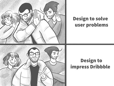 #16 Studio life - We're guilty character design creative studio designer drake illustration meme relatable