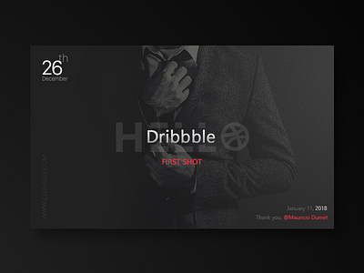 First Shot black dribbble first shot gray hello