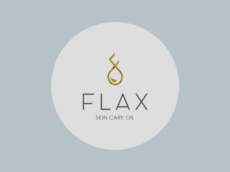 Flax logo design coconut cosmetics icon logo minimal oil simple skincare visual