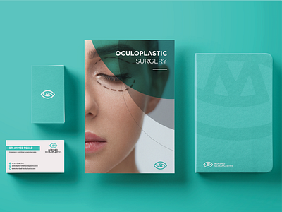 Morshed Oculoplastics business card cosmetics eye candy icon medical notebook stationary surgery