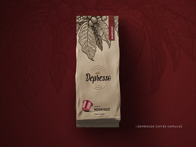 Depressoo Coffee Capsules brown capsules coffee red