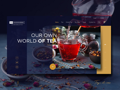 Tea Ghashfander Website blue flavors gold herbal mug tea