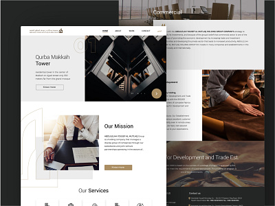 Al Mutlaq Website Design commercial design elegant gold grey group holding simple website