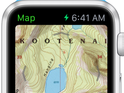 Topo Maps+ on Apple Watch apple watch hiking maps topo maps