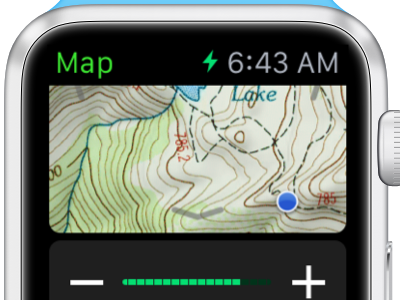 Topo Maps+ on Apple Watch apple watch hiking maps topo maps