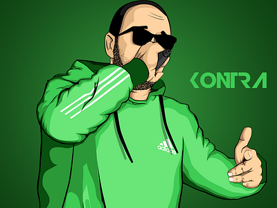 Kontra cartoon illustration king kontra rap